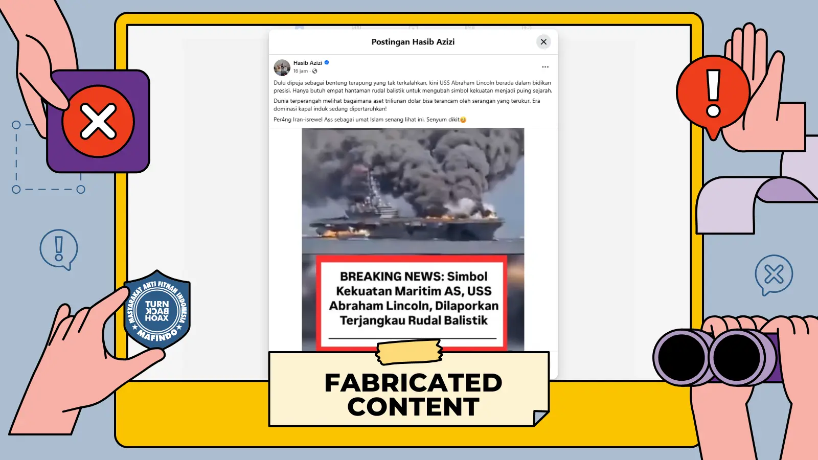 [SALAH] Kapal Indung USS Abraham Lincoln Diserang 4 Rudal Balistik Iran