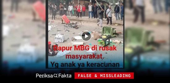 [SALAH] Tidak Benar, Foto Warga Mojokerto Rusak Dapur MBG