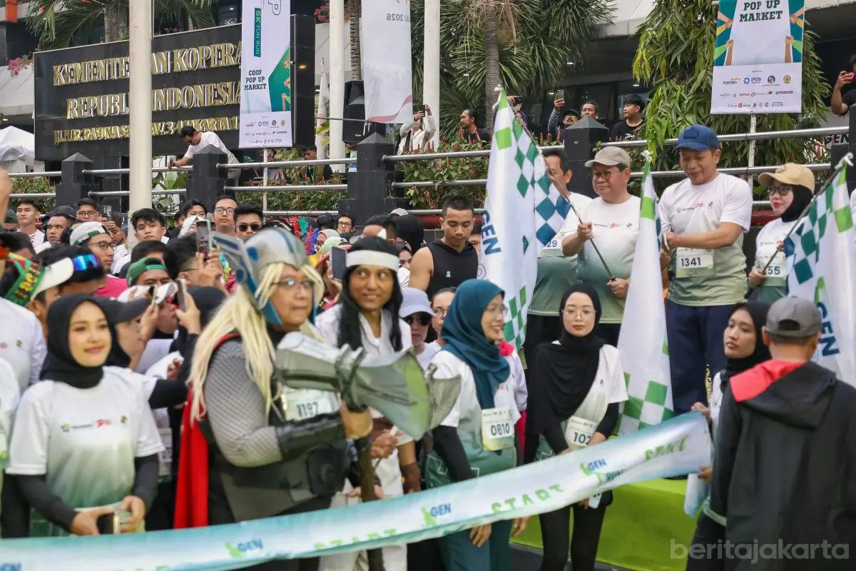 Pramono dan Menkop Lepas Peserta Gen Coop Run 5K