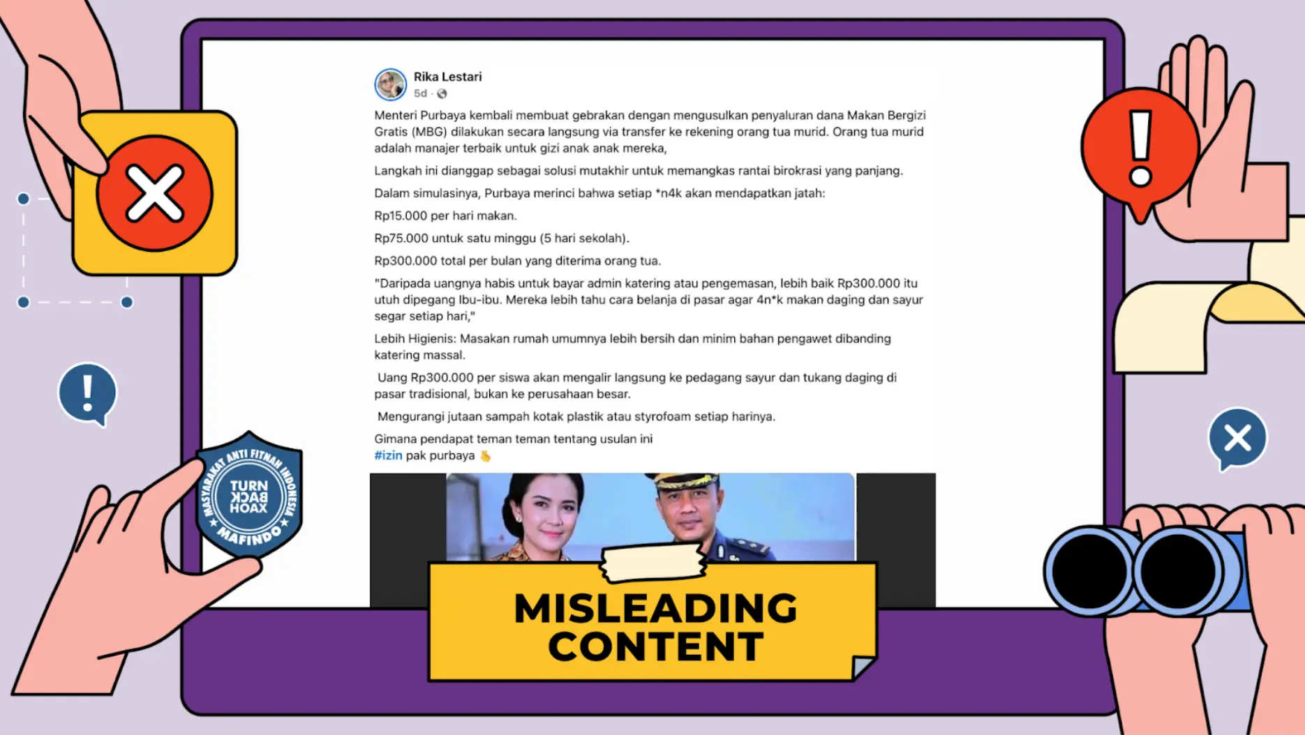 [SALAH] Purbaya Bakal Transfer Anggaran MBG ke Rekening Orang Tua Siswa