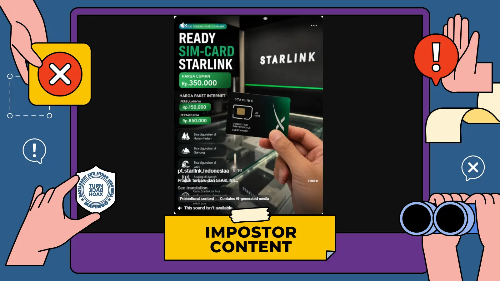 [PENIPUAN] Nomor Kontak untuk Pembelian SIM Card Starlink