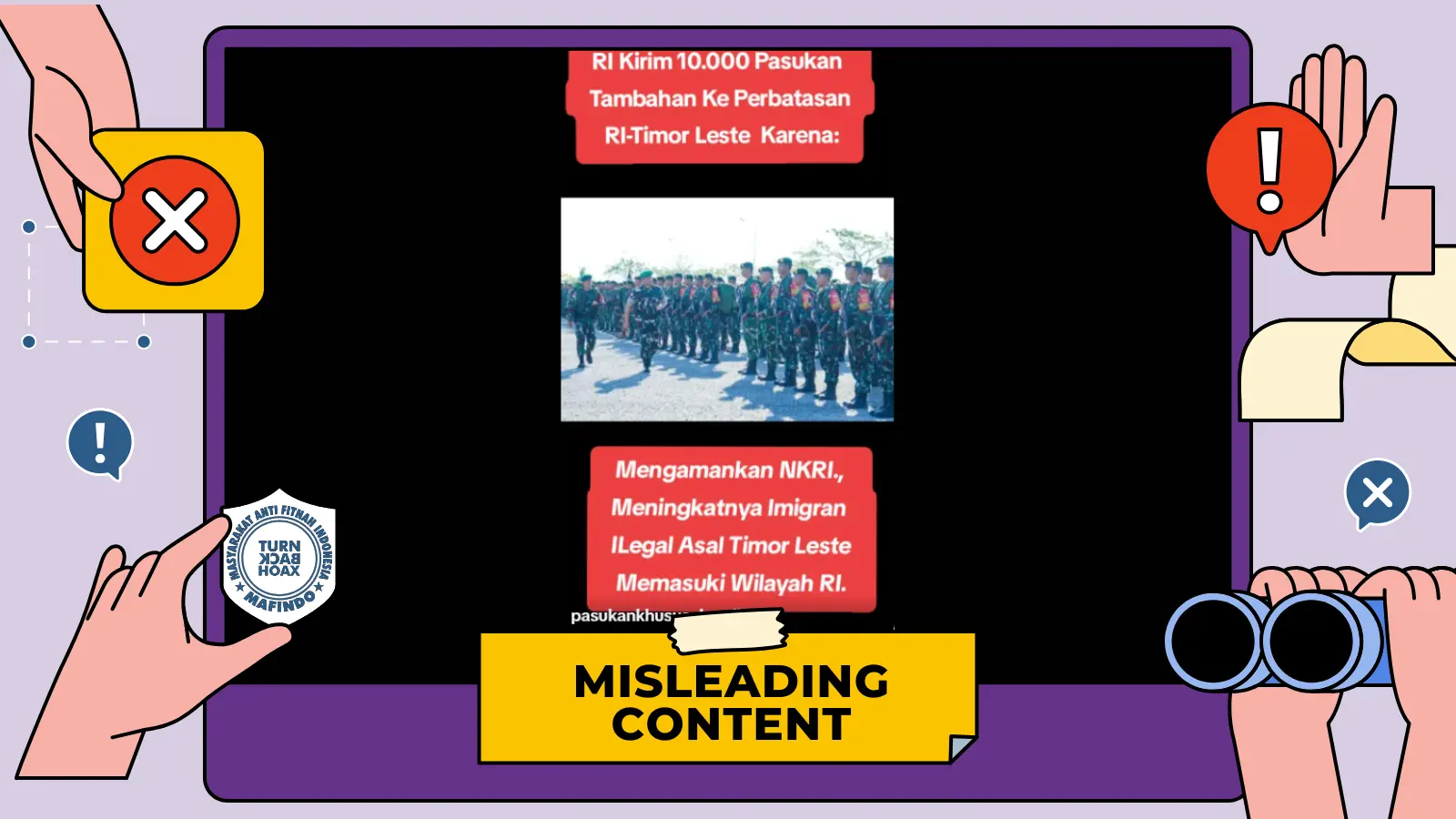 [SALAH] Klaim RI Kirim 10.000 Pasukan ke Perbatasan Timor Leste Akibat Lonjakan Imigran