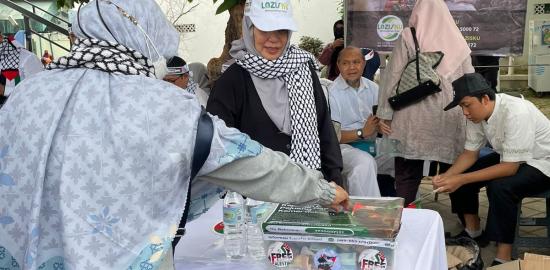 Aksi Bela Al-Aqsha, LAZISKU Buka Booth Donasi