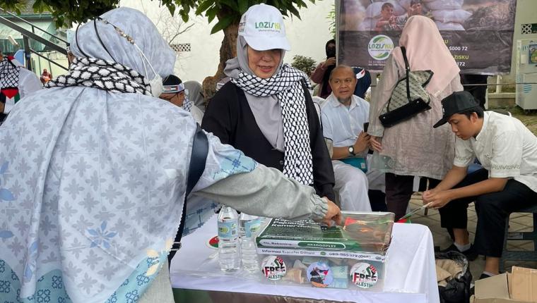 Aksi Bela Al-Aqsha, LAZISKU Buka Booth Donasi