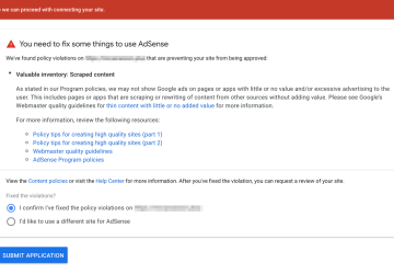 Tujuh Alasan Pengajuan Google AdSense Ditolak dan Solusinya
