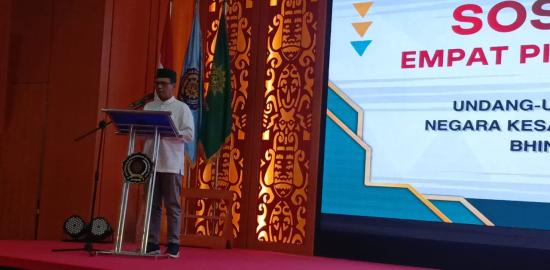 Mahasiswa UNIMUDA Serius Mengikuti Sosialisasi 4 Pilar Kebangsaan Bersama Anggota DPD RI - Hartono