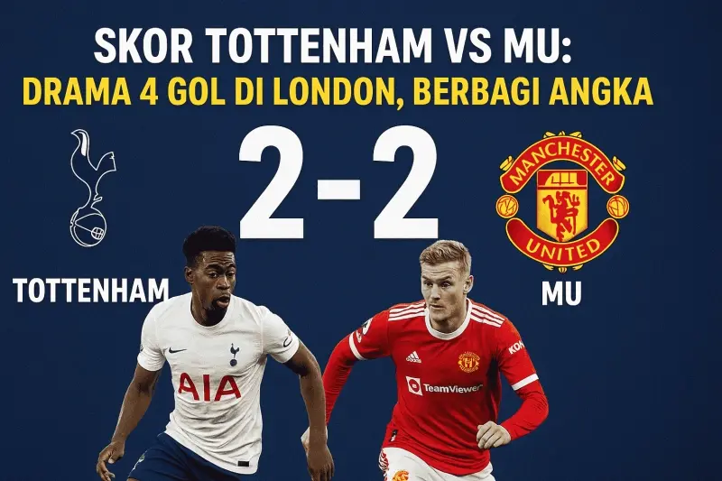 Manchester United Tahan Imbang Tottenham 2–2 di London